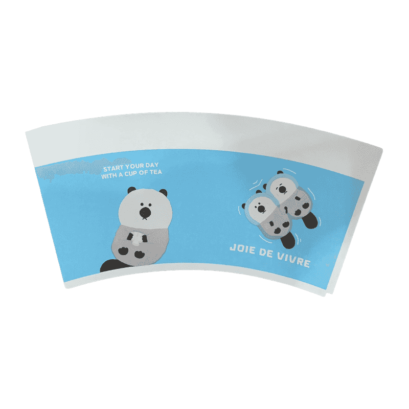 7oz Ventilador de papel de papel de impresión de biodegradables