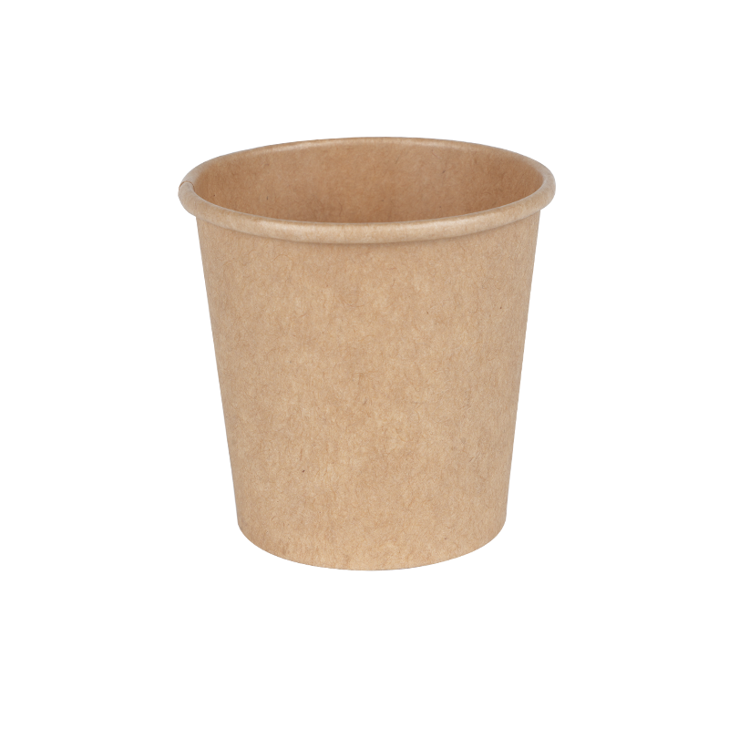 Copa de papel Kraft con recubrimiento sin plástico de 5 oz de plástico